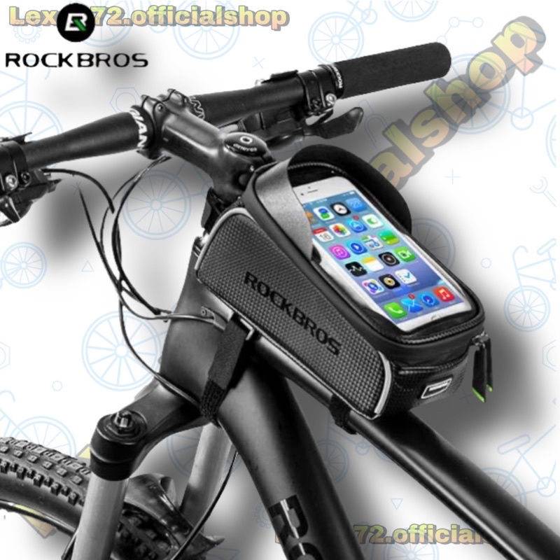 Rockbros Tas Sepeda Waterproof untuk 6.0 inch Smartphone - 017-1 - Black