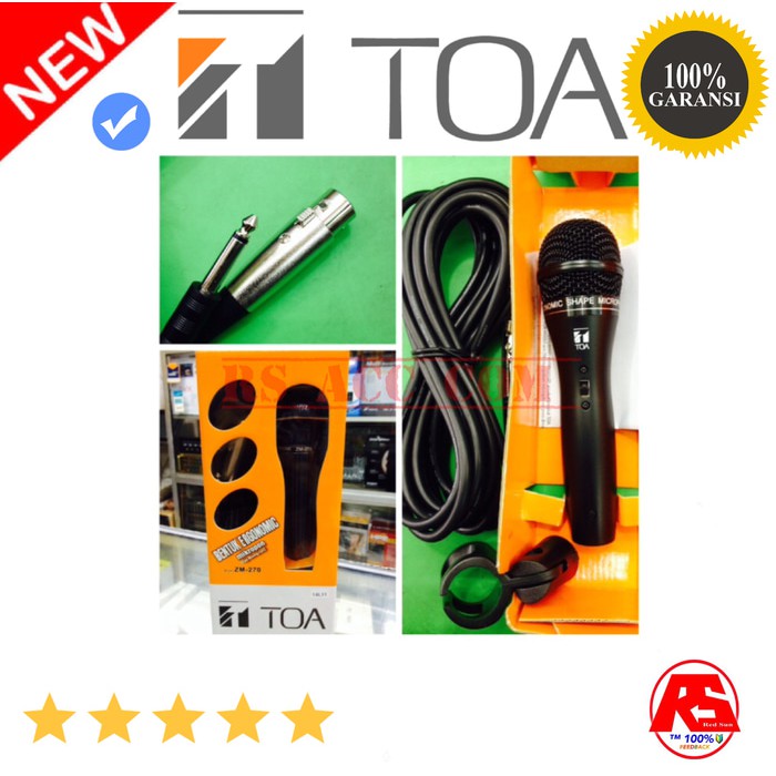 Microphone Mic TOA ZM 270 Original resmi garansi-Hitam