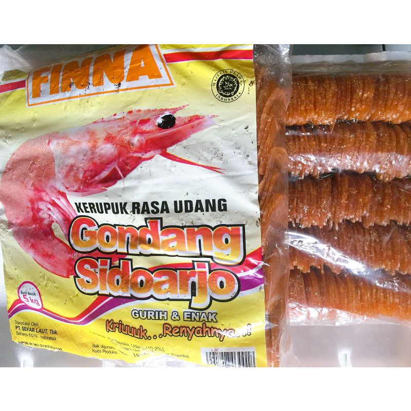 Kerupuk Udang Premium FINNA Gondang Sidoarjo Mentah | Kemasan Repack