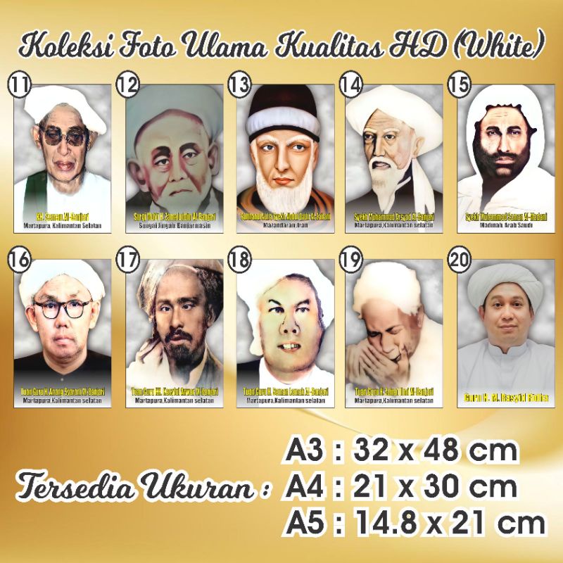 COD/BAYAR DITEMPAT POSTER FOTO ULAMA/HABAIB KUALITAS HD