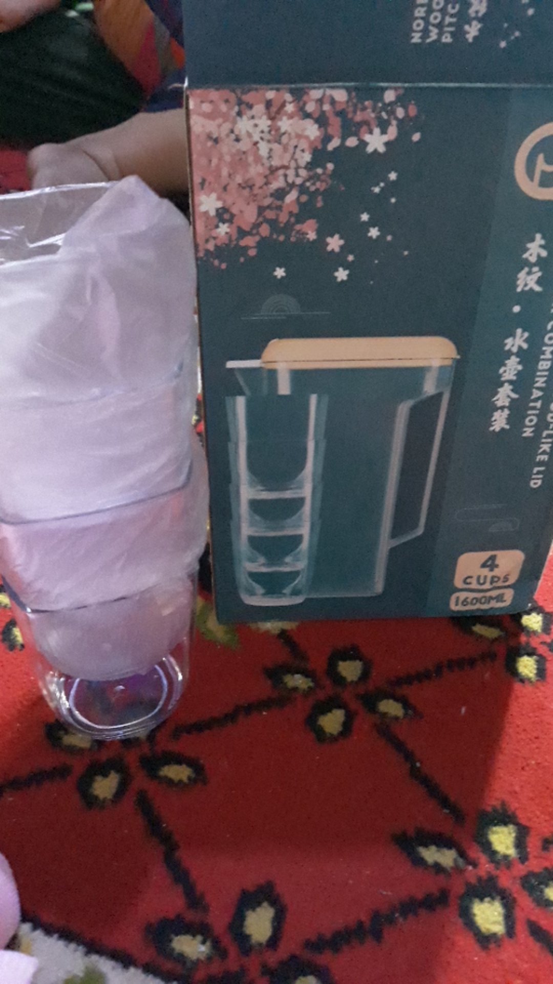 Anqi Shop Teko Kaca Pitcher Untuk Jus Air Minum Tahan Panas Dingin Infused Water Vs-34