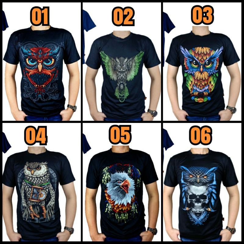 Tshirt Baju Kaos Printing 3D Bird Burung Bangkok Thailand Fullprint Print Marcelo Burlon Good Day