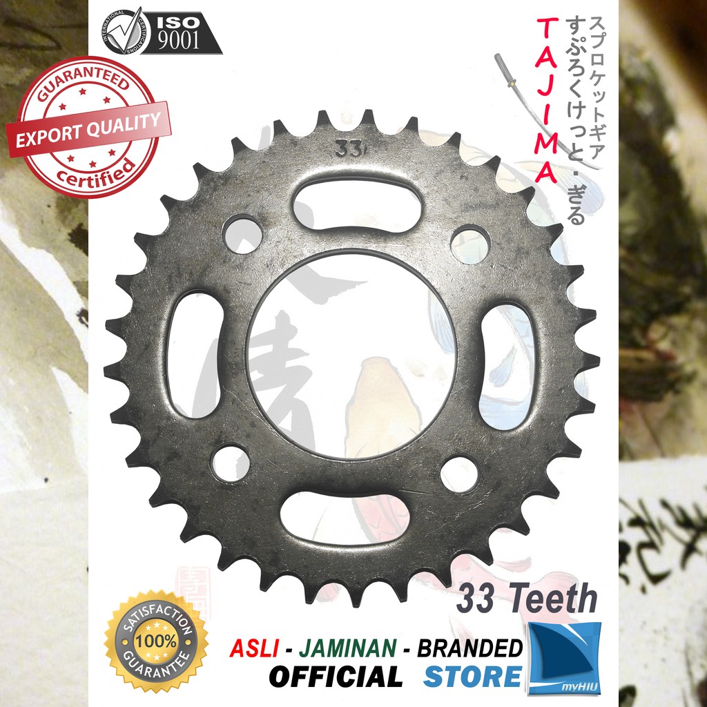 Gigi Tarik 30T ~ 39T HONDA GL Max, GL Pro, Mega Pro / New Gir Belakang - Rear Sprocket Gear TAJIMA