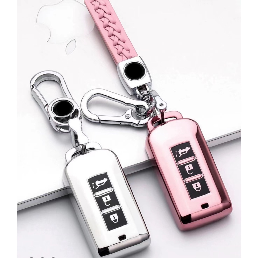 Casing Kunci Remote Mobil Keyless Bahan Kulit Untuk Mitsubishi Lancer Asx Triton Xpander