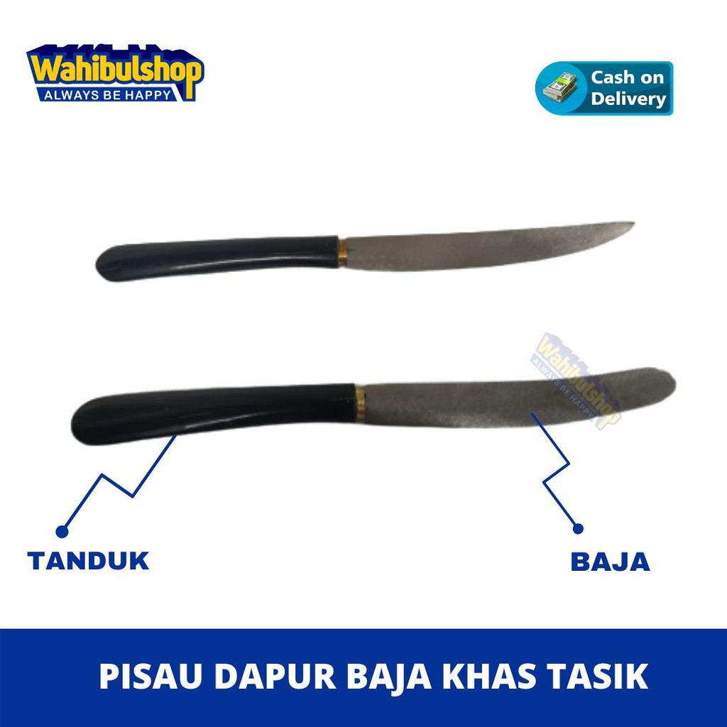 Pisau Dapur Baja Galonggong Gagang Tanduk Kualitas Super Khas Tasik