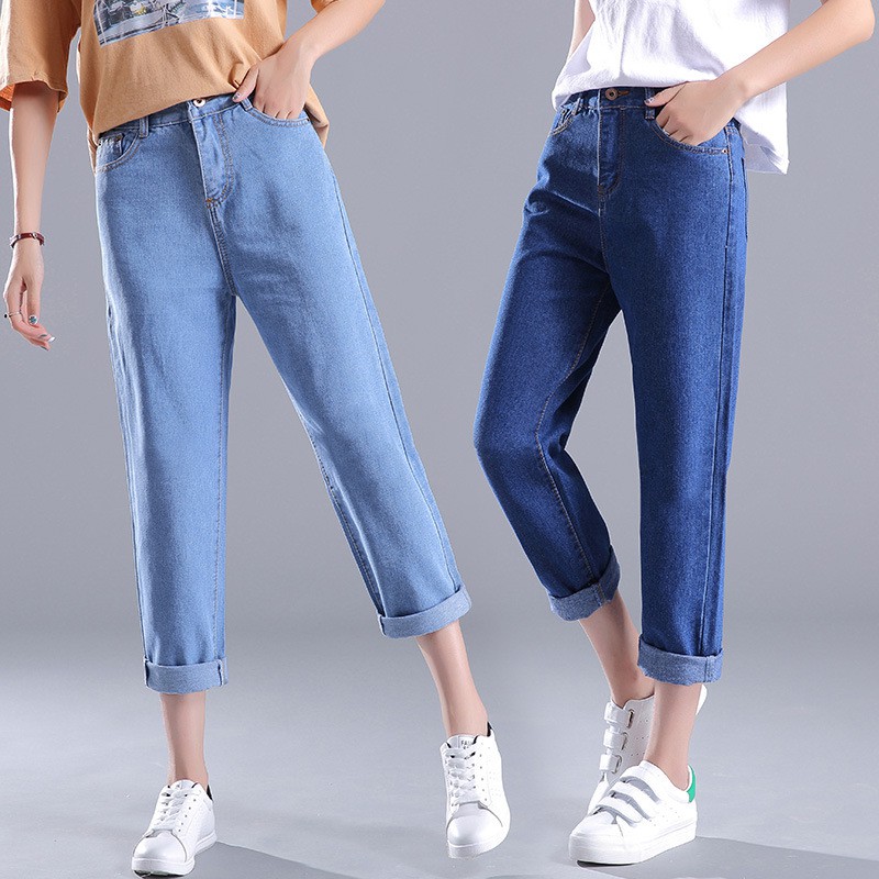 VANILLESHOP - Celana Wanita Boyfriend Plain Jeans