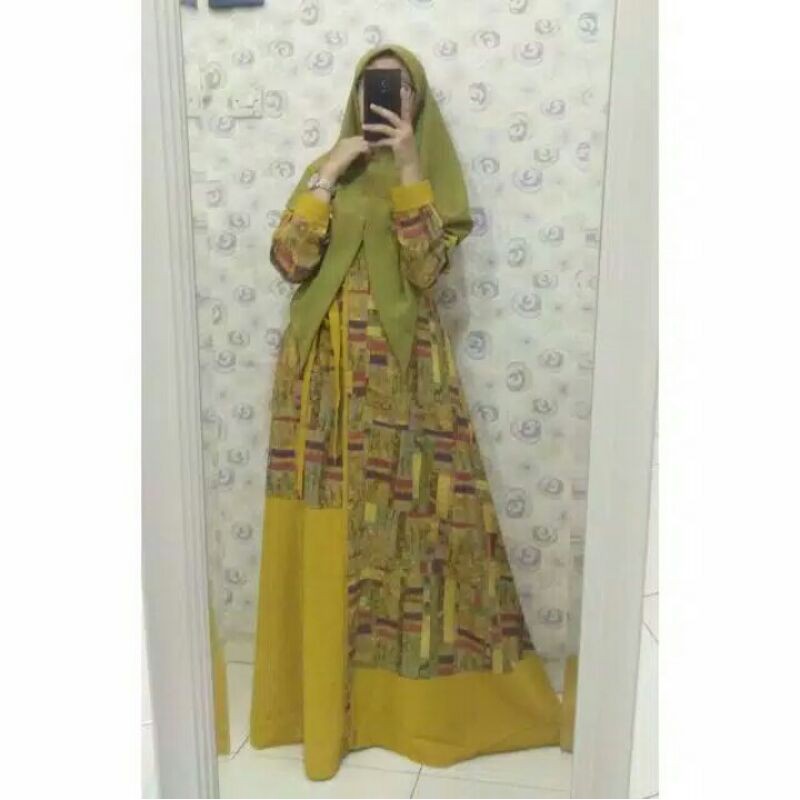 Gamis casual busui ameeka dress branded original erra.id