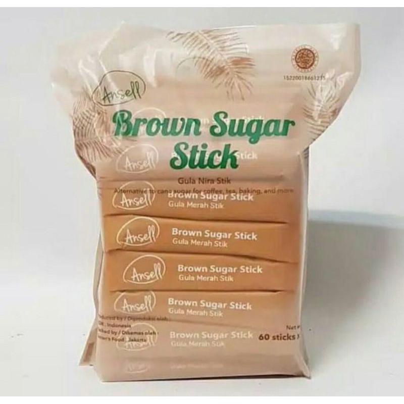 

Ansell Brown Sugar Stick 8gr x 60 stick | Gula Merah Stik