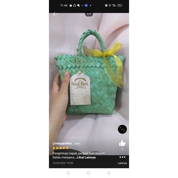 Tas anyaman sovenir pernikahan 18 x 18 x 8 hantaran lebaran ulang tahun