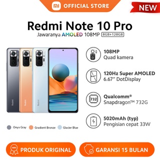 xiaomi redmi note 10 pro 8gb128gb amoled 6 67 108mp quad kamera snapdragon 732g baterai 5020mah