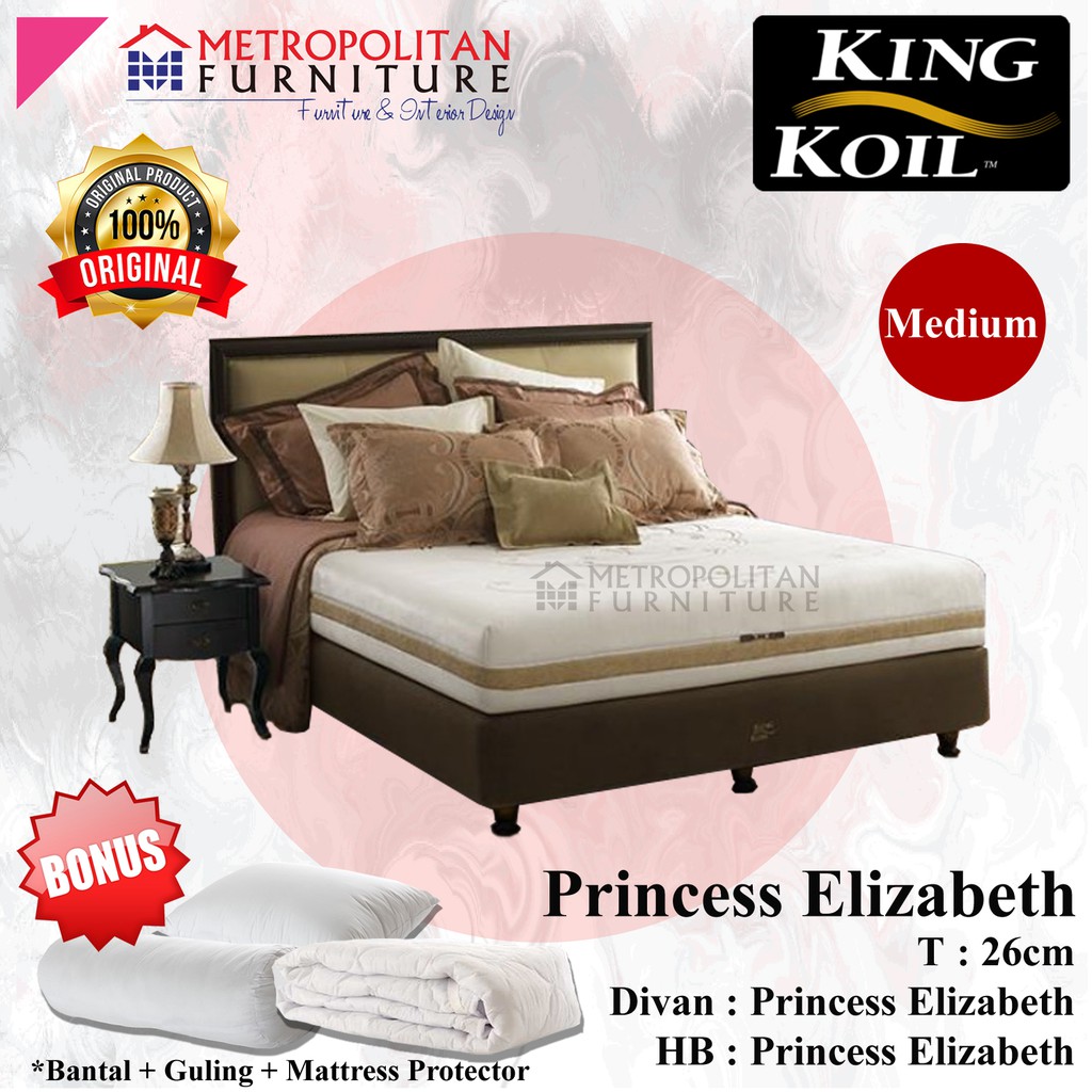 Springbed King Koil Princess Elizabeth FULL SET Spring Bed Kasur Matras