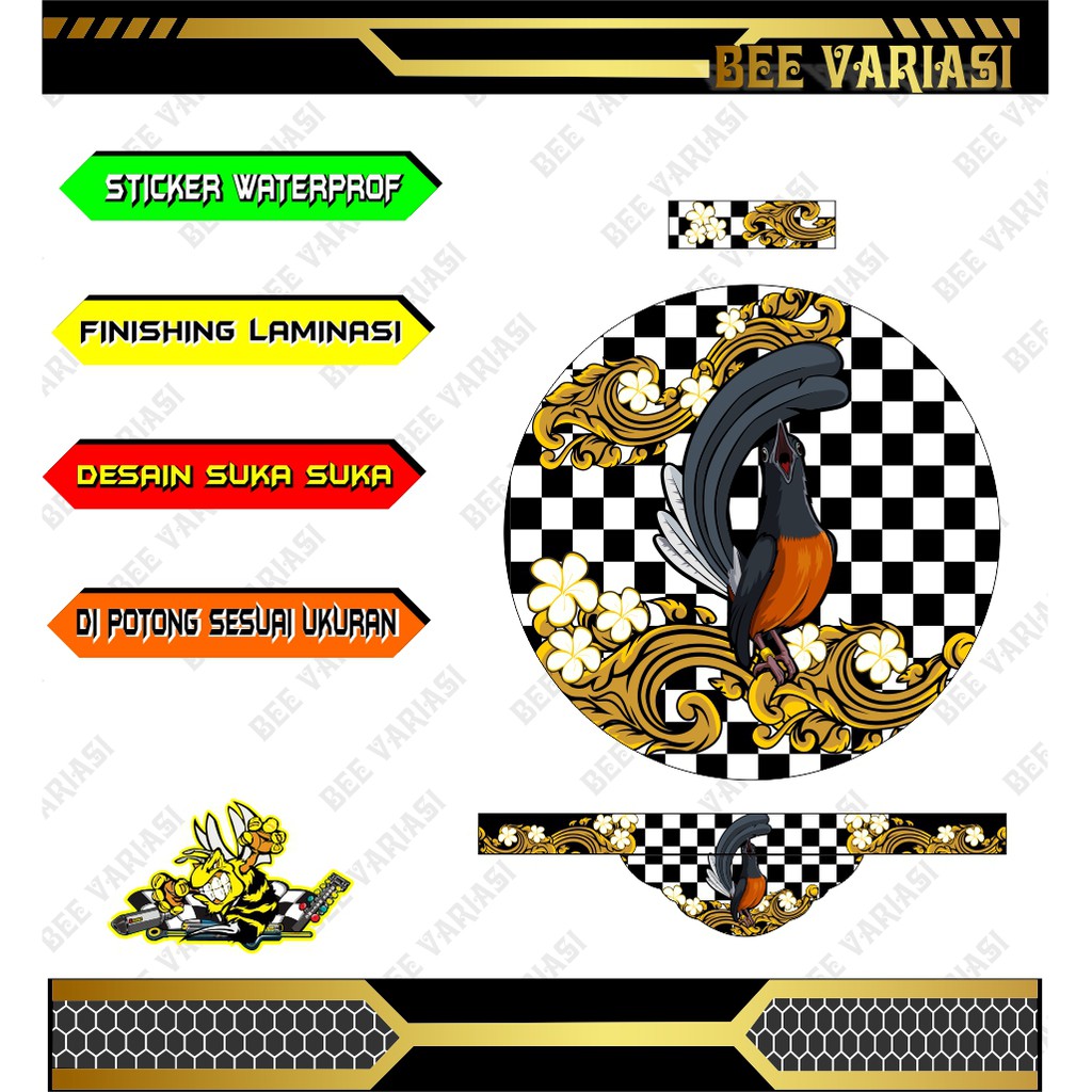 STIKER SANGKAR  / STICKER SANGKAR MURAI / TEBOK MURAI / STIKER TEBOK STIKER / SANGKAR MURAI /  DECAL