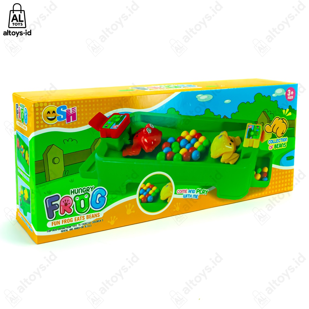 Mainan Edukasi Anak Hungry Frog - Little Frog Eats Beans Fun Toys / Kodok Makan Bola Family Board Game SH297