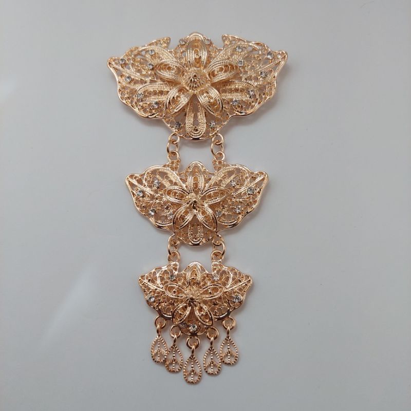 Bros kebaya Bros kutubaru Bros susun tiga-F rose gold