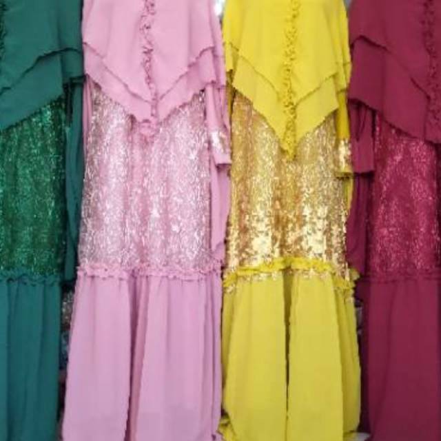 Gamis syari/gamis pesta/gamis ceruty mewah