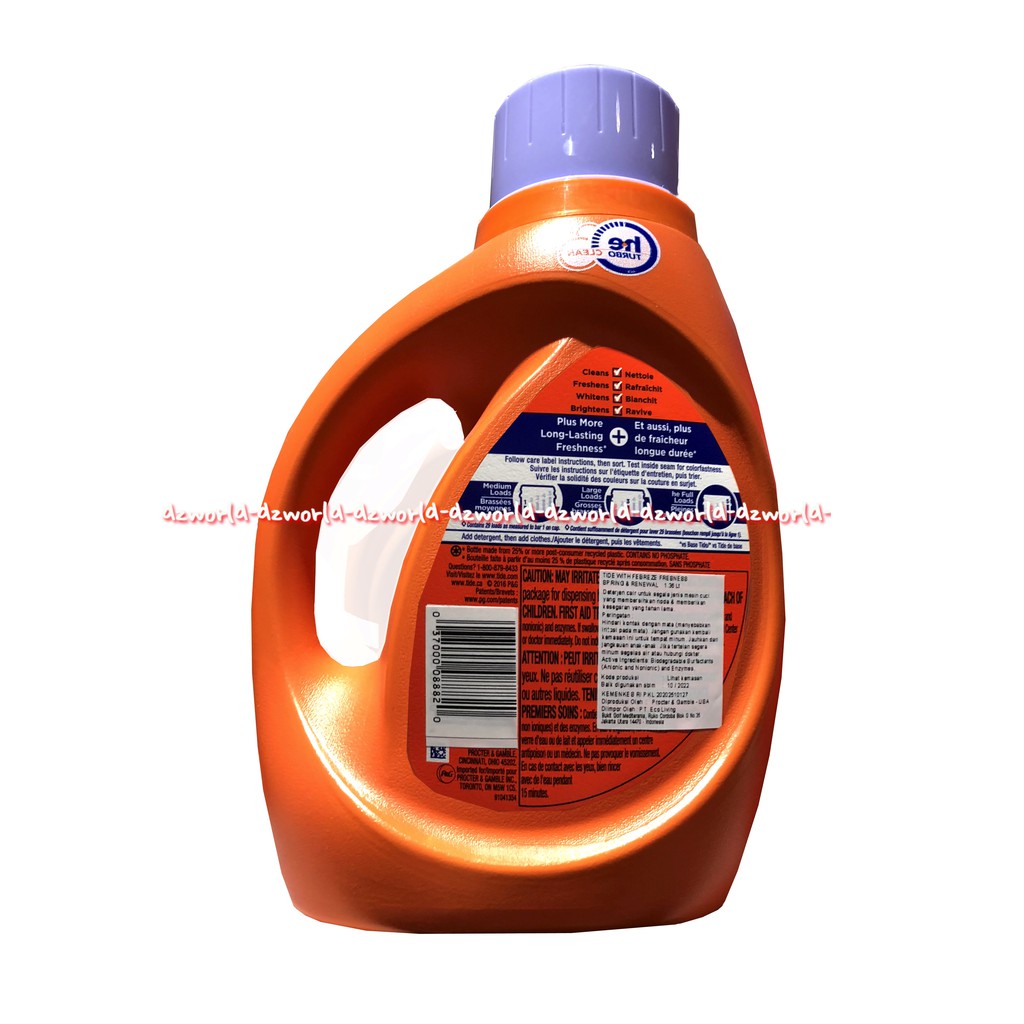 Tide Detergent Liquid Febreze 1.09L Spring &amp; Renewal Deterjen Cair Sabun Cuci Baju Taide Kemasan Botol