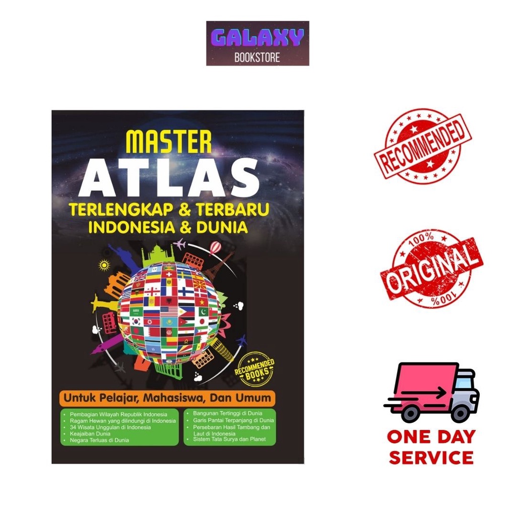 BUKU SEJARAH: MASTER ATLAS TERLENGKAP & TERBARU INDONESIA & DUNIA