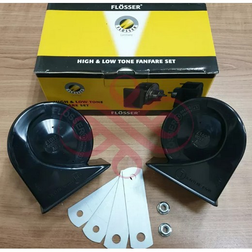 Klakson Dobel Keong BMW FLOSSER FANFARE FER ORI High Low Tone Stereo