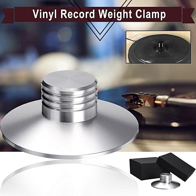 Vinyl Clamp Turntable Record Weight Stabilizer Balance Metal Disc LP