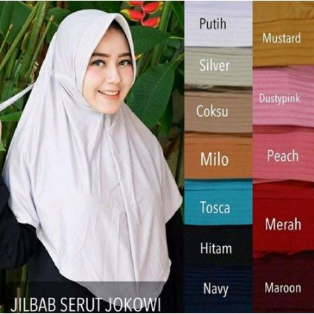 jilbab serut polos