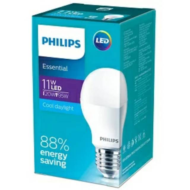 Lampu LED PHILIPS Essential 11W 11 Watt Putih Kualitas SNI