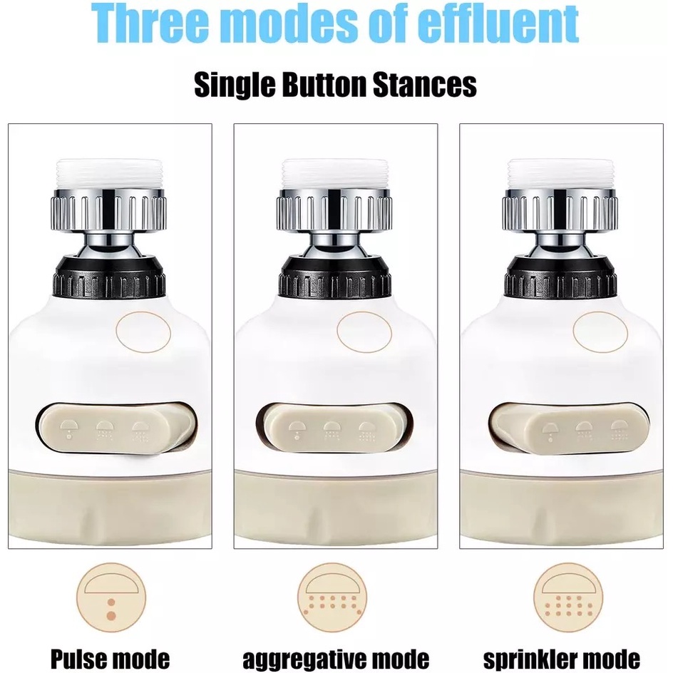 [EIKE] TURBO FAUCET SPRAYER 360 FLAZZ SAMBUNGAN KERAN AIR 3 MODE PENGHEMAT AIR 360 DERAJAT