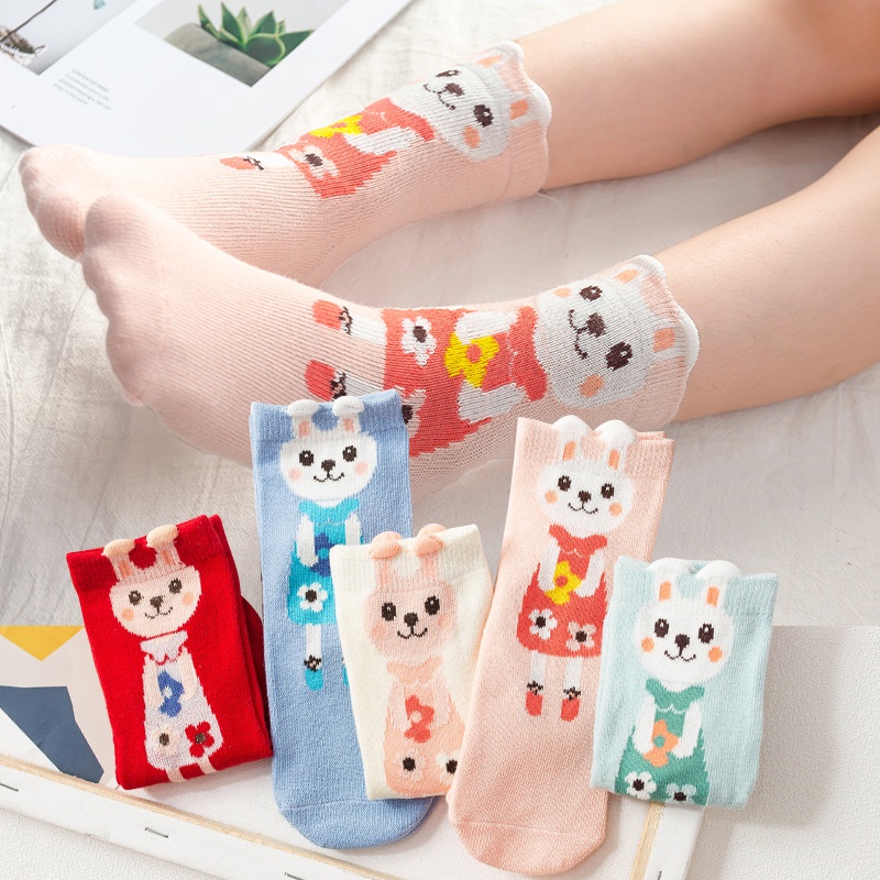 Minipetite SC2204  SC2205 Kaus Kaki anak kelinci rabbitu bahan katun usia 1 sd 12 Tahun size S M L XL