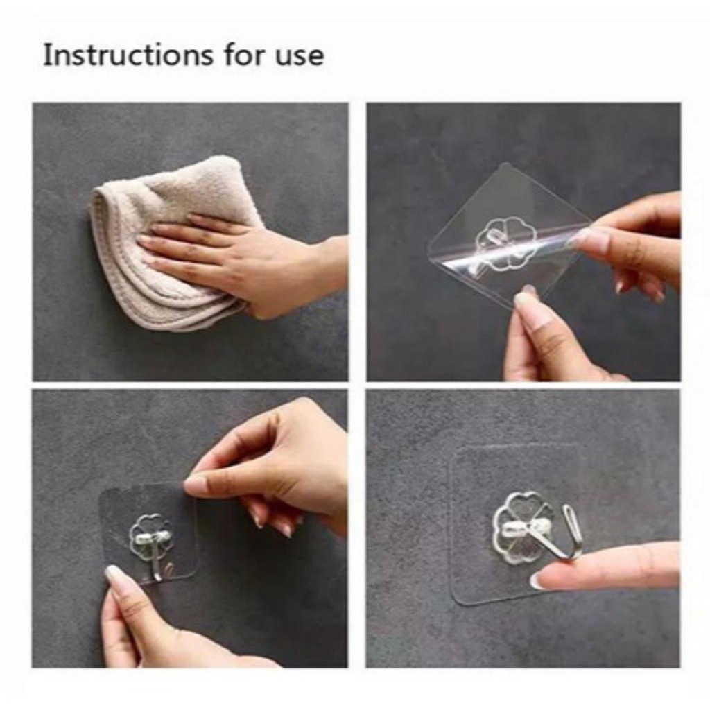 PS GANTUNGAN TEMPEL HOOK AJAIB GANTUNGAN DINDING KAIT MAGIC SERBAGUNA KAMAR MANDI DAPUR / HANGER