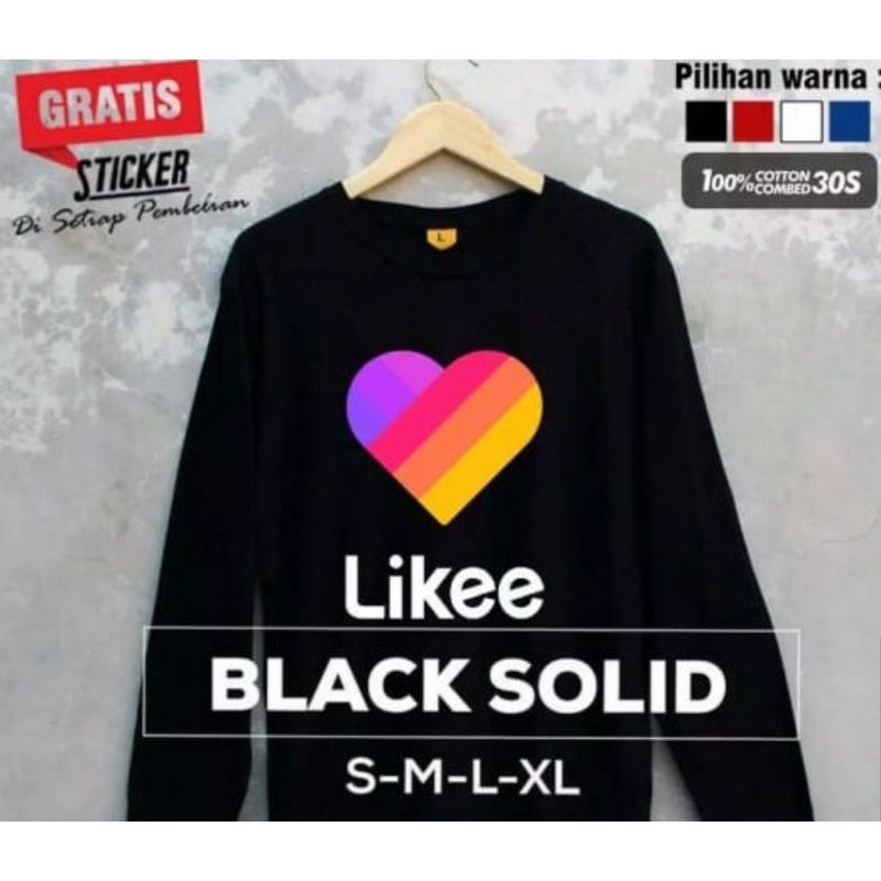 KAOS BAJU LENGAN PANJANG DISTRO FASHION GAUL PRIA WANITA LOVE LIKEE READY S M L XL XXL