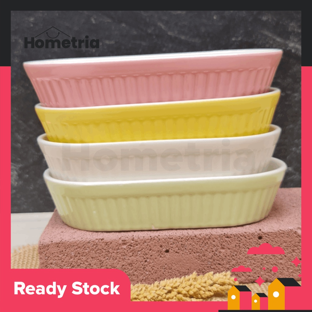 RAMEKIN BOWL OVAL TAHAN PANAS / BOWL OVAL CERAMIC/ MANGKUK CERAMIC / RAMEKIN BAKE TRAY OVAL / OVAL K