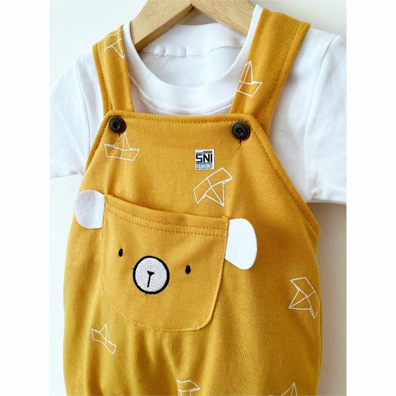 TEDBEAR Bear Baju setelan kaos Celana Pergi Jalan Lucu Fashion Anak Bayi Cowok Laki Murah Terlaris Impor