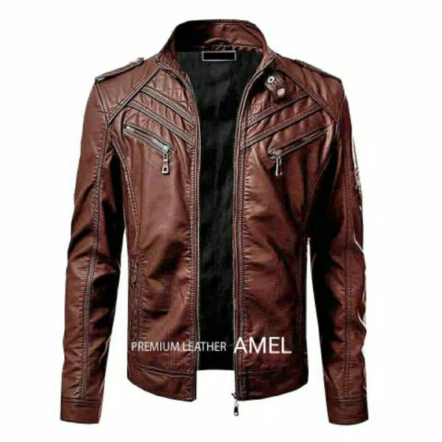 JAKET KULIT KARLIT SINTETIS /JAKET BOY COCOK BUAT BERKENDARA MOTOR