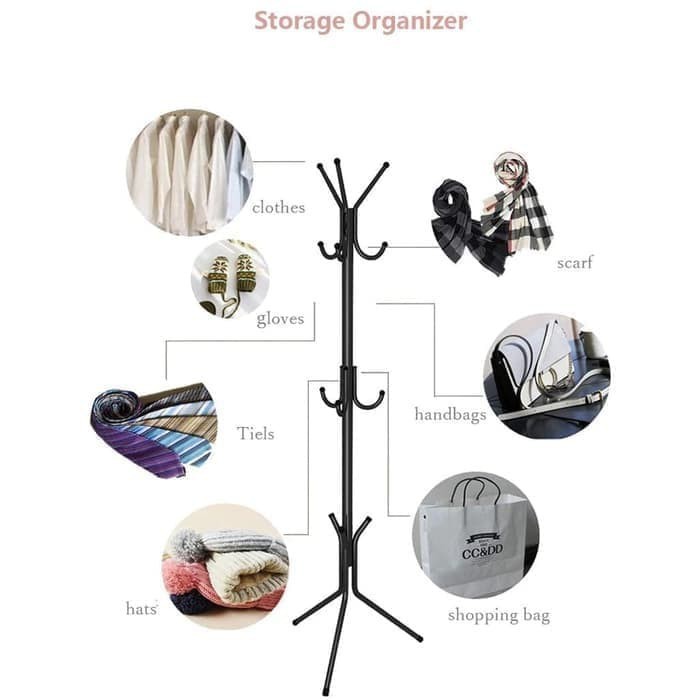 PRODUK TERLARIS Stand Hanger COATRACK Gantungan Jaket/Baju,Topi Stand Hanger Multifungsi COD