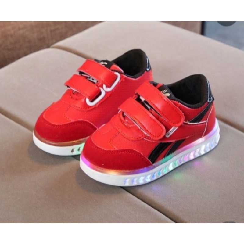 {COD} Sepatu Anak SPORTY lampu LED/Sneaker Anak Import/Sneaker anak laki laki dan perempuan usia 1-5Th