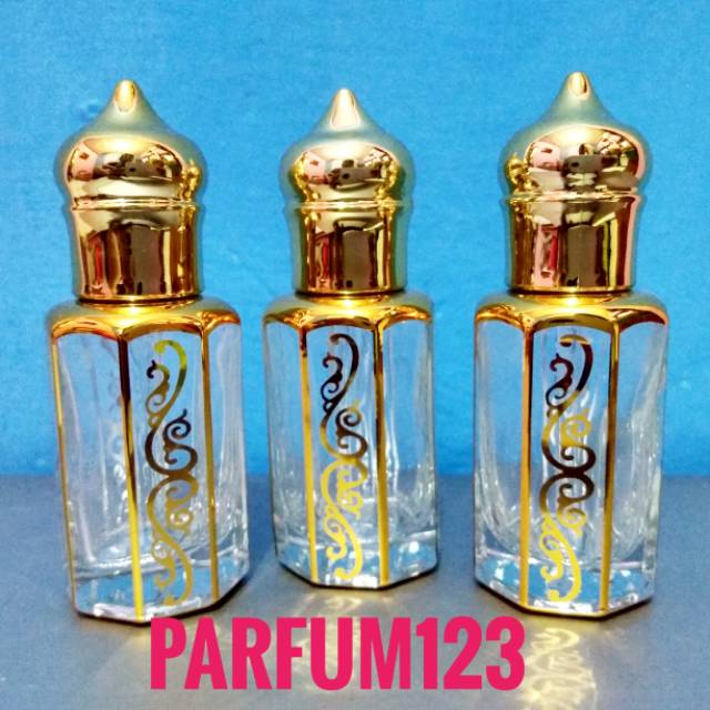 Botol Oles Colek Kaca Mewah Antik Elegan 12ml berkelas Exclusive Parfum minyak wangi