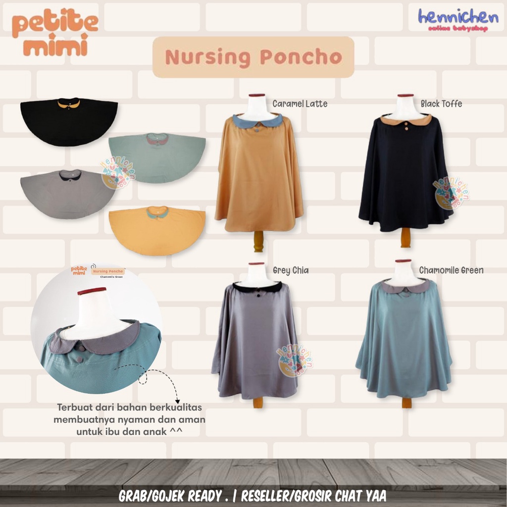 PETITE MIMI NURSING PONCHO NURSING PENUTUP MENYUSUI PERLENGKAPAN MENYUSUI PETITE