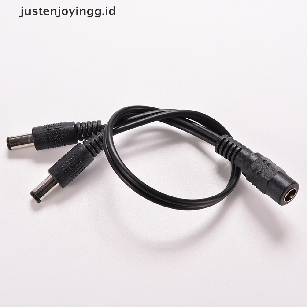 Kabel Power Splitter 1 Female Ke 2 Male DC 12V Ukuran 5.5x2.1mm Untuk Kamera CCTV