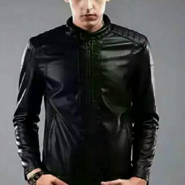 Jaket semi kulit cowok M138