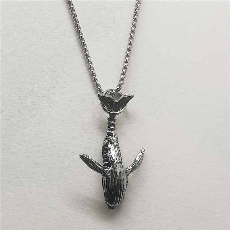 Merek Fashion street hip-hop hiphop Paus kalung pria kepribadian dolphin liontin hip hop serbaguna p