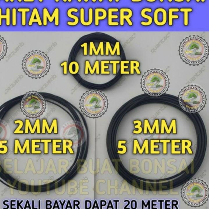 

[KODE HHDSZ] KAWAT BONSAI HITAM PAKET 1MM10M 2MM5M 3MM5M