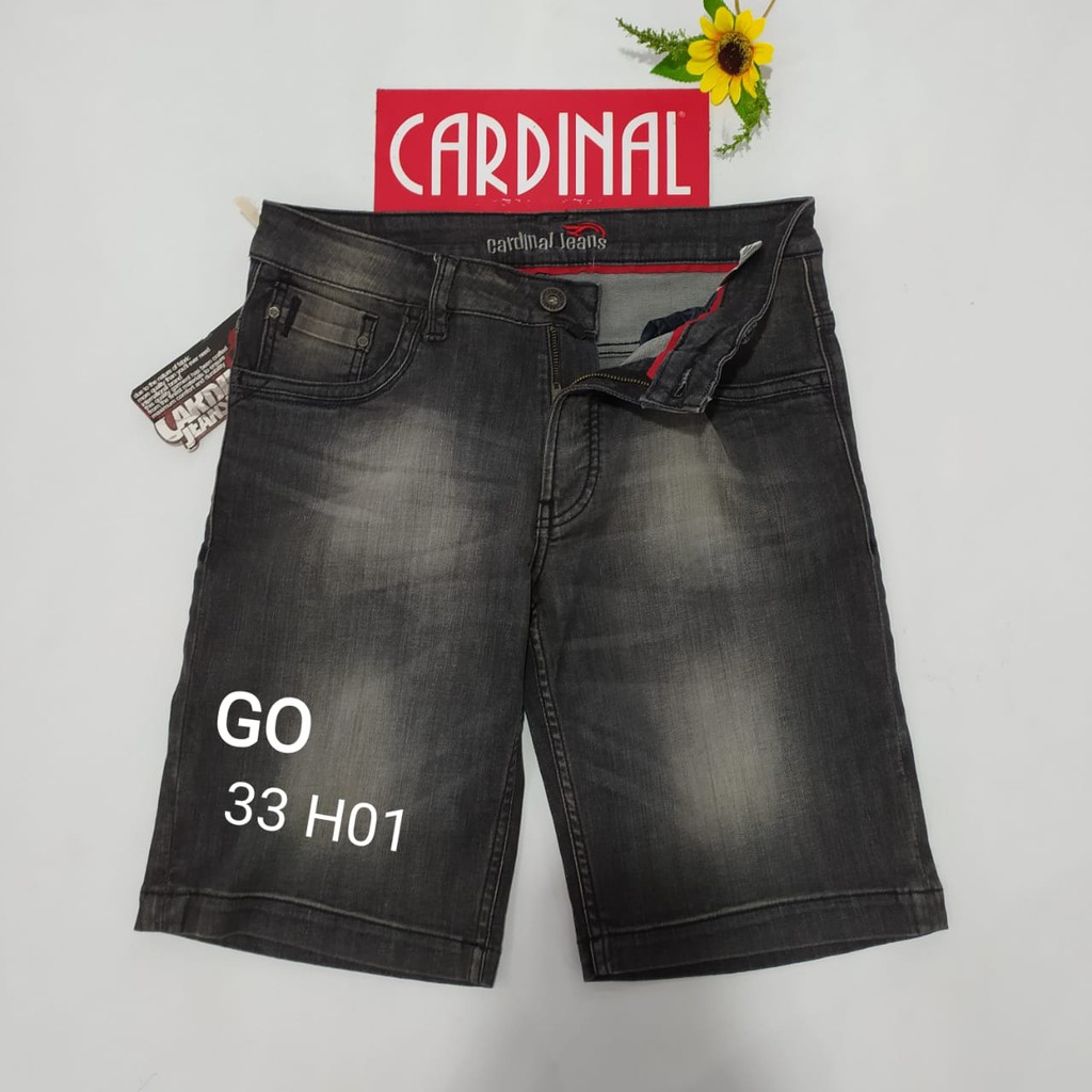 gof 33-CBV CARDINAL JEANS Celana Pria Celana Pendek Bermuda Casual Sobek Slimfit Reguler Fit Reguler