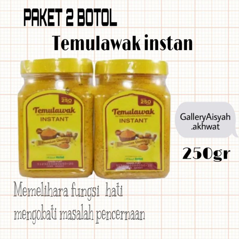

PAKET 2 BOTOL Temulawak Instan 250gr