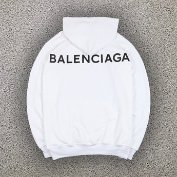 JAKET SWEATER HOODIE BALENCIAGA BACK LOGO WHITE AUTHENTIC LIKE ORIGINAL BESTSELLER