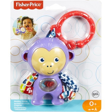 ORI Mainan Rattle FISHER PRICE - Mainan Pegangan Bayi Karakter Monyet Lucu Monkey