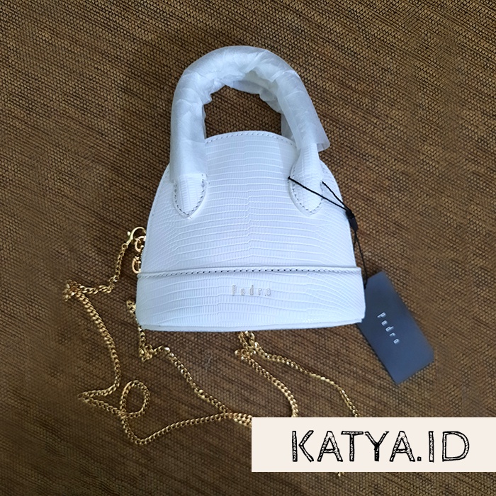 PEDRO MINI LIZARD EFFECT TOP HANDLE BAG