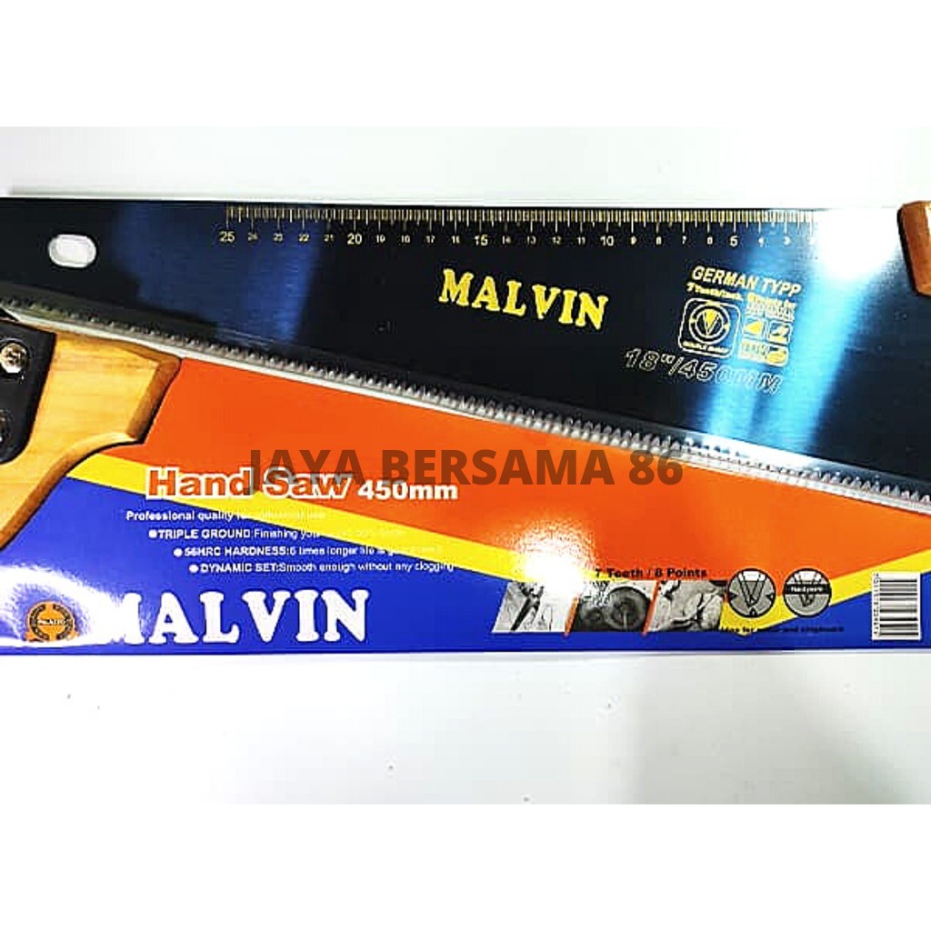 GERGAJI KAYU GAGANG KAYU LAPIS KARET MALVIN 18 INCHI