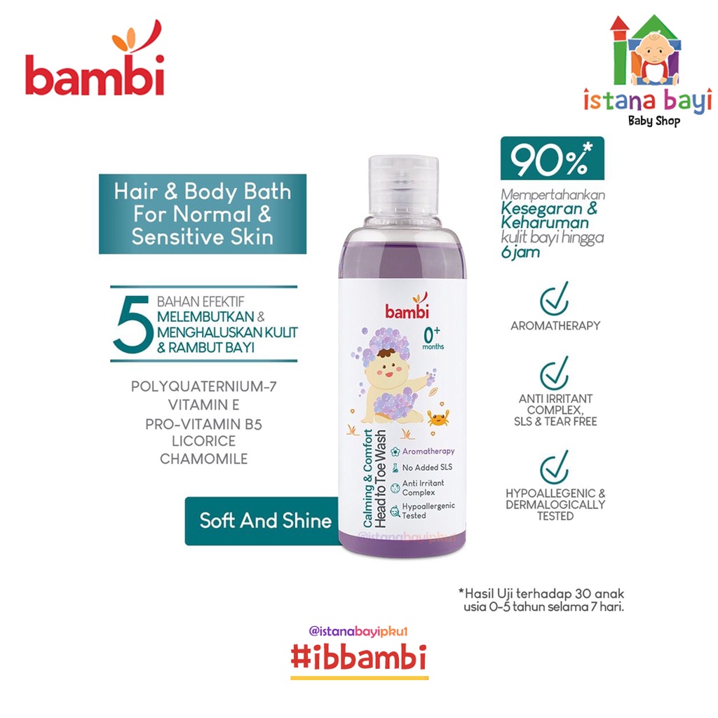 Bambi Calming &amp; Comfort Head To Toe Wash 200ml