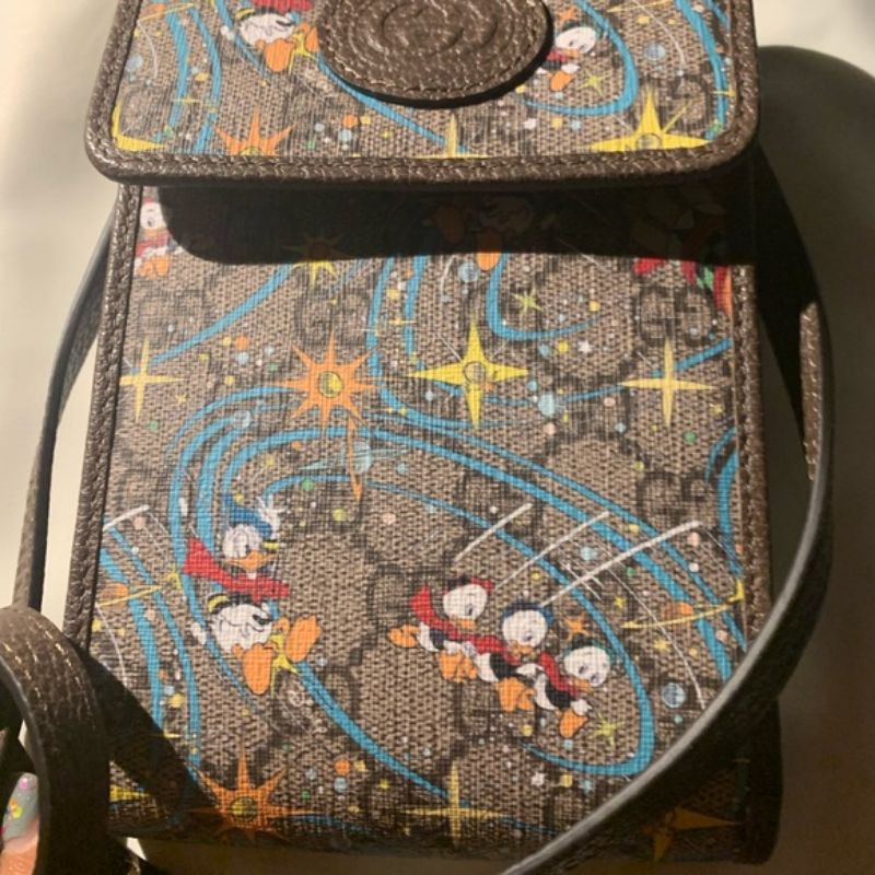 Tas Handphone Gucci Donald Duck Mini Phone Slingbag Preloved Second Bekas