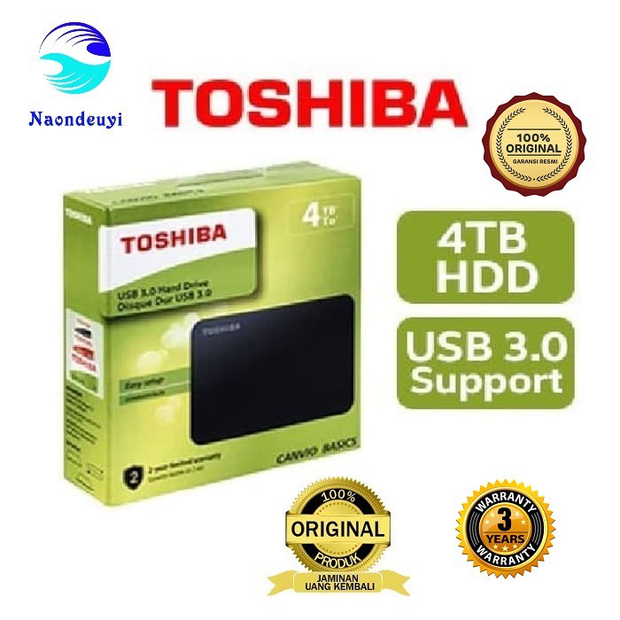 Toshiba Canvio Basic 4TB HD HDD Hardisk Harddisk Eksternal External