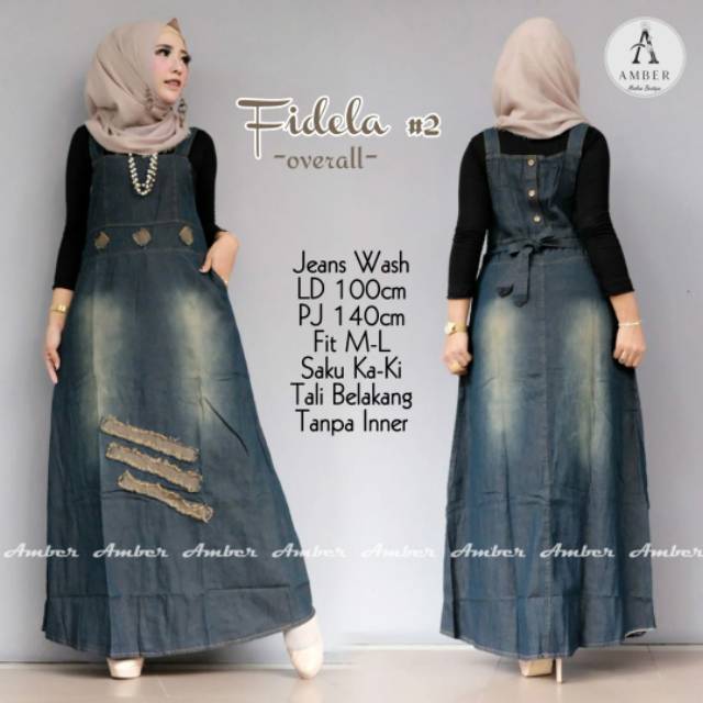 Fidela Overall 2 NO INNER Jeans Fit M L LD 100 PB 140 